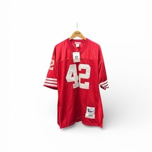 NFL San Francisco 49ers Ronnie Lott signed Football Jersey by Mitchell & Ness